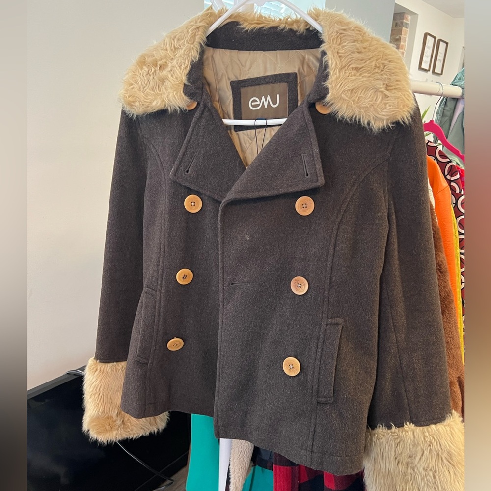 Brown fur coat